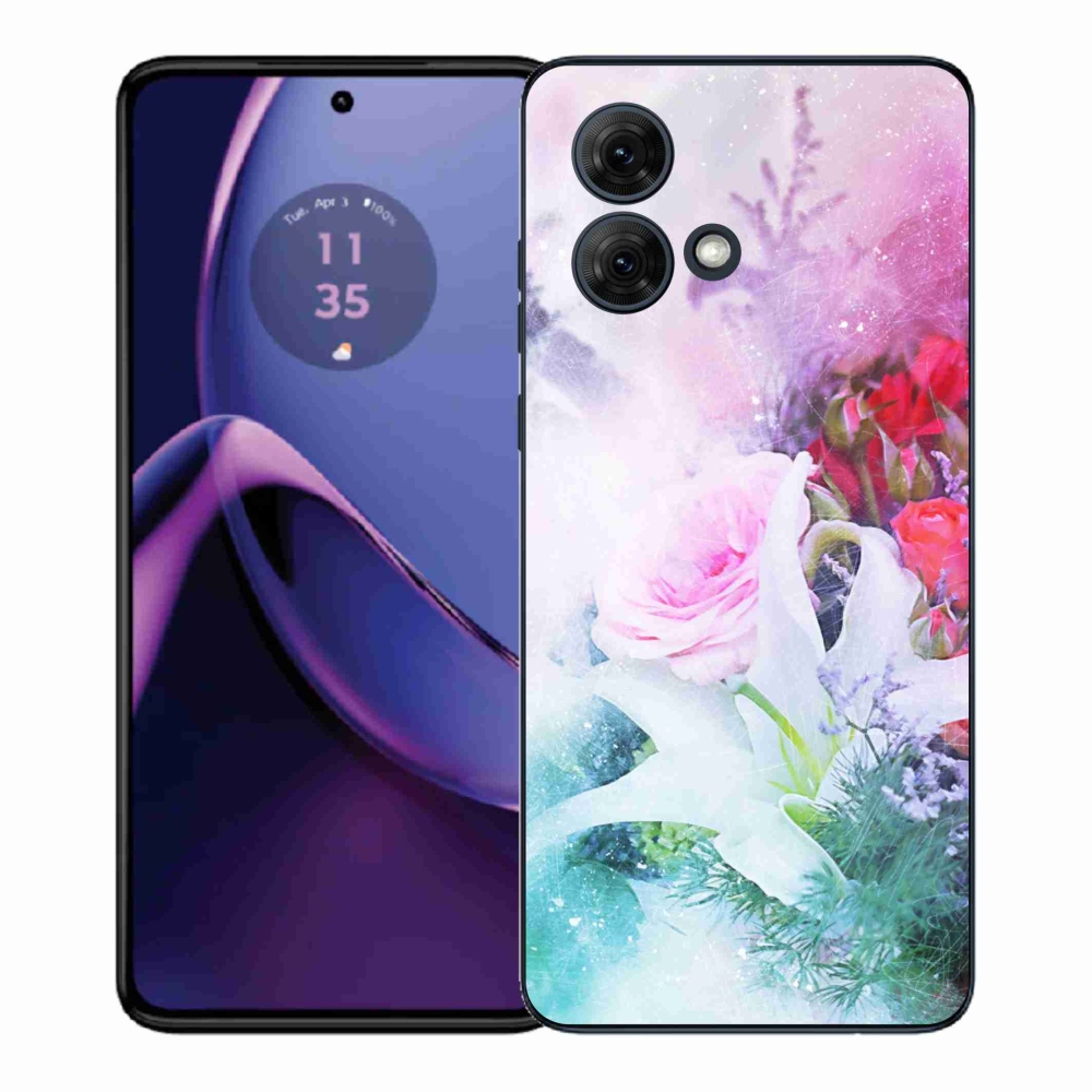 Gelový kryt mmCase na Motorola Moto G84 5G - květiny 4
