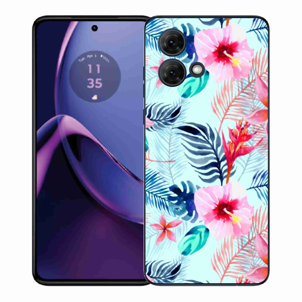 Gelový kryt mmCase na Motorola Moto G84 5G - květiny