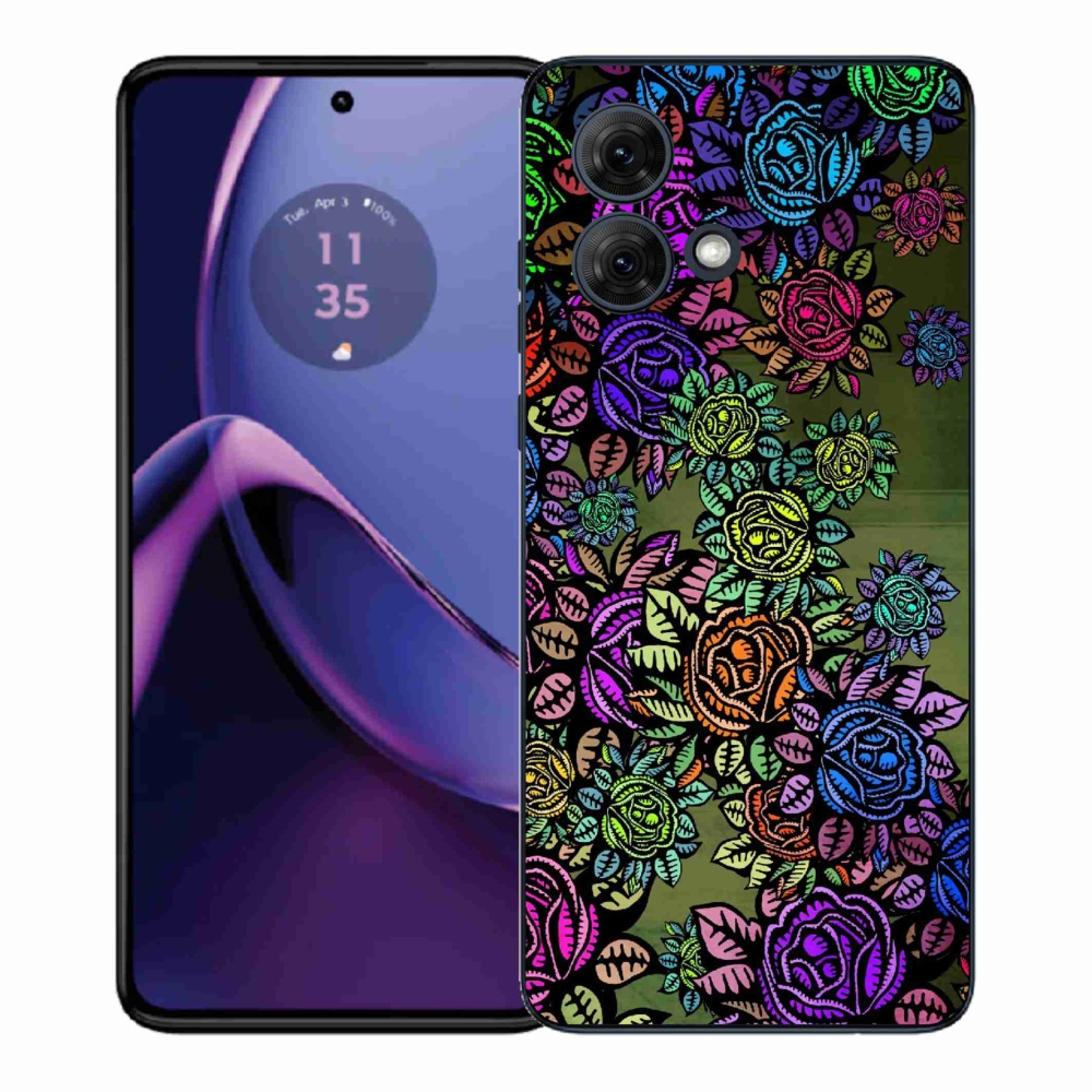 Gelový kryt mmCase na Motorola Moto G84 5G - květiny 6