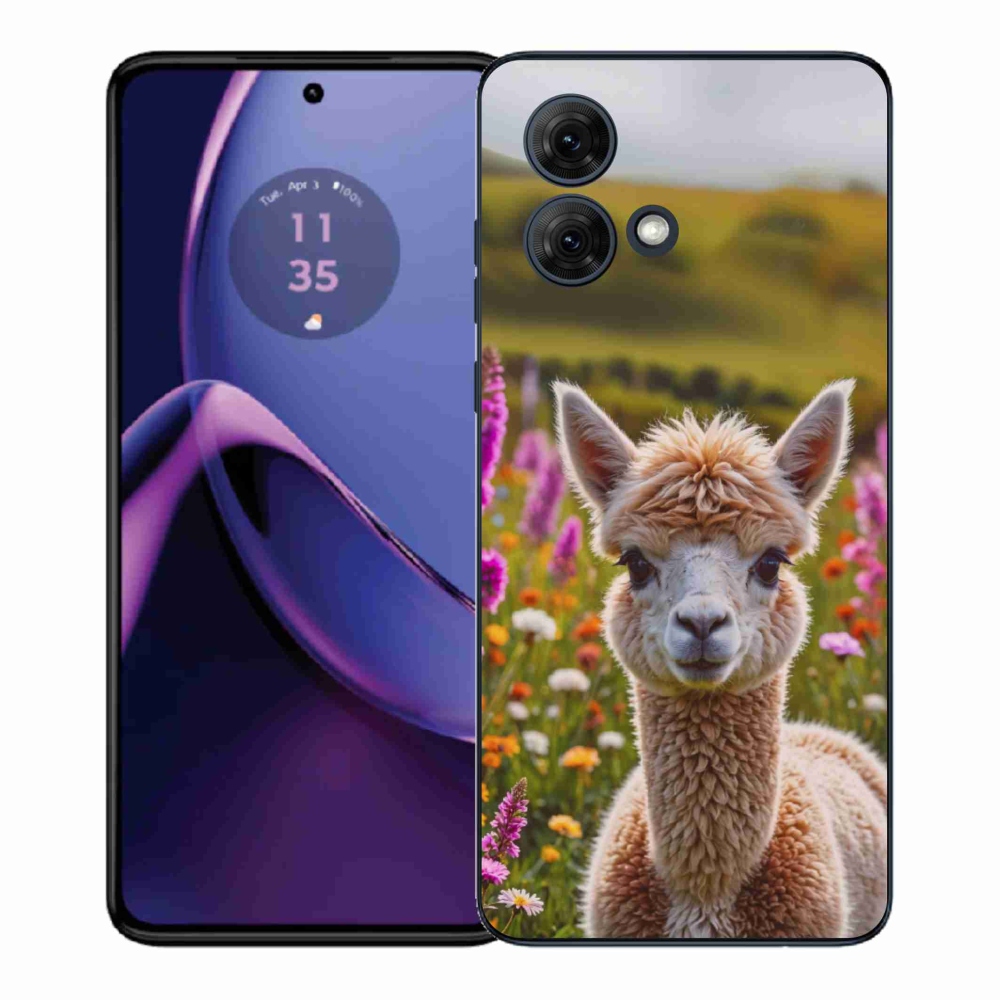 Gelový kryt mmCase na Motorola Moto G84 5G - lama na louce