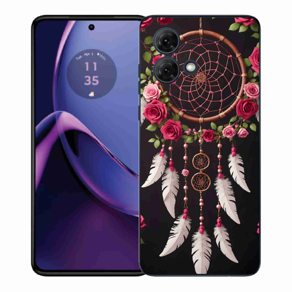 Gelový kryt mmCase na Motorola Moto G84 5G - lapač snů s růžemi