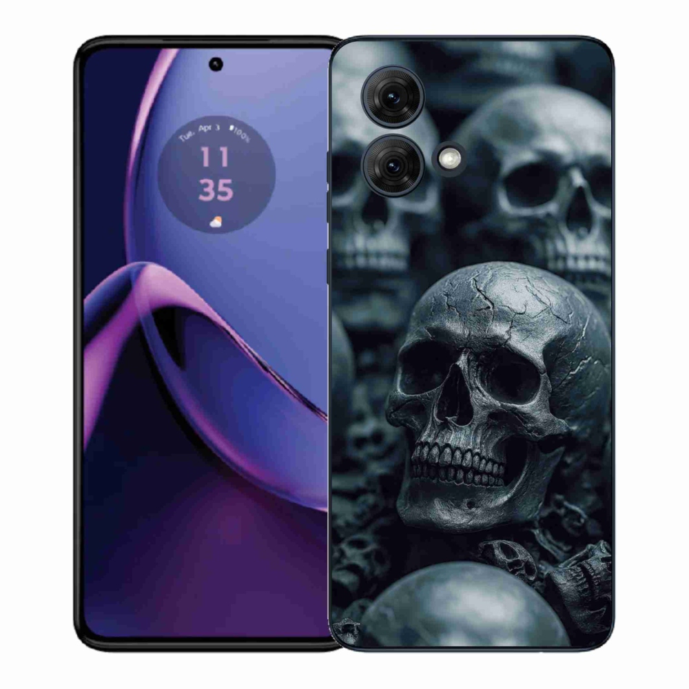 Gelový kryt mmCase na Motorola Moto G84 5G - lebka 2