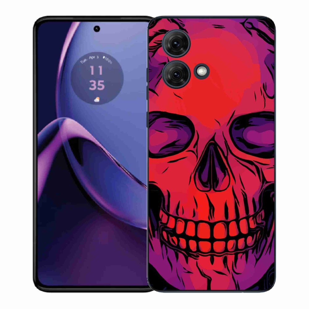 Gelový kryt mmCase na Motorola Moto G84 5G - lebka