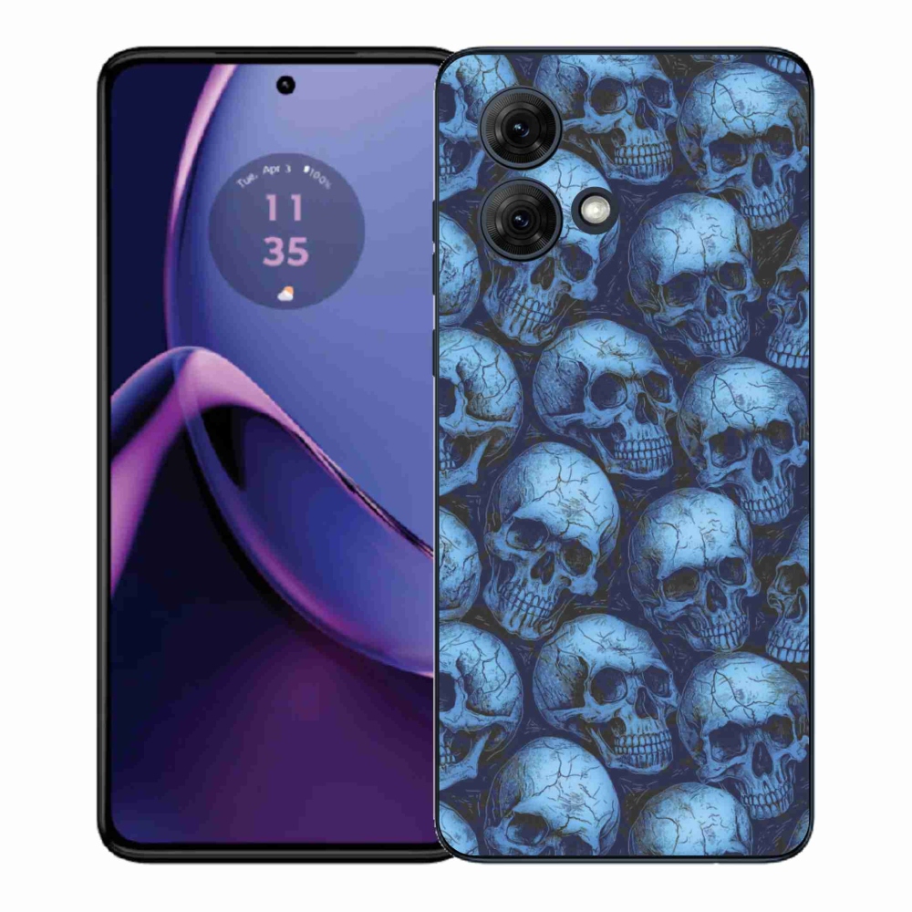 Gelový kryt mmCase na Motorola Moto G84 5G - lebky