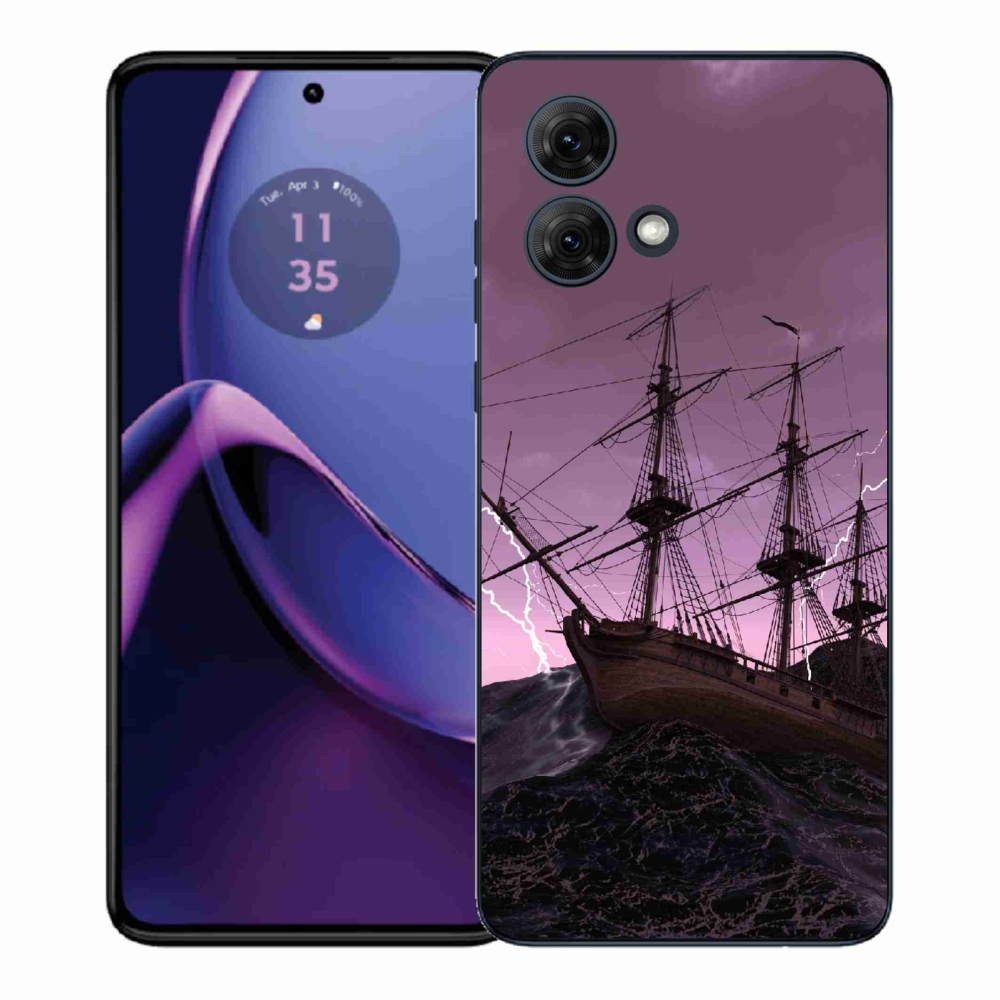 Gelový kryt mmCase na Motorola Moto G84 5G - loď v bouři