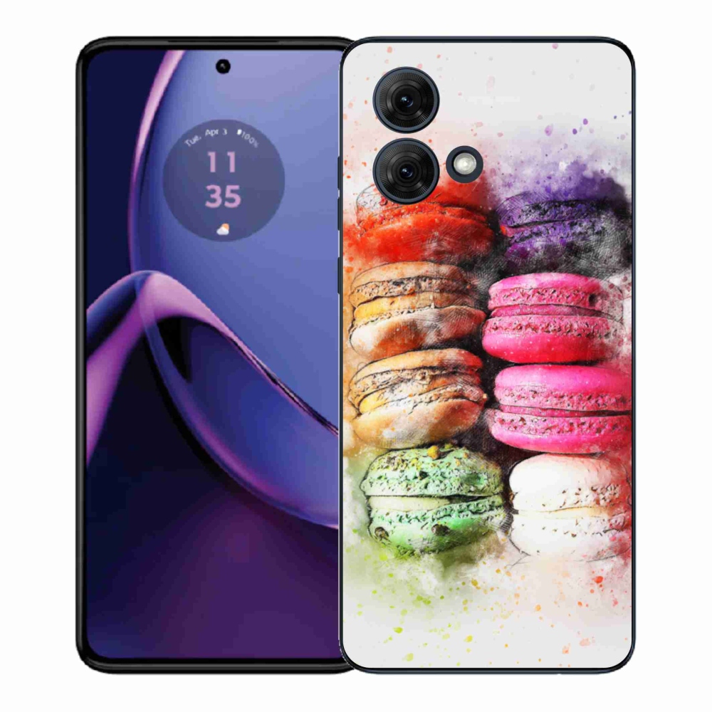 Gelový kryt mmCase na Motorola Moto G84 5G - makrónky