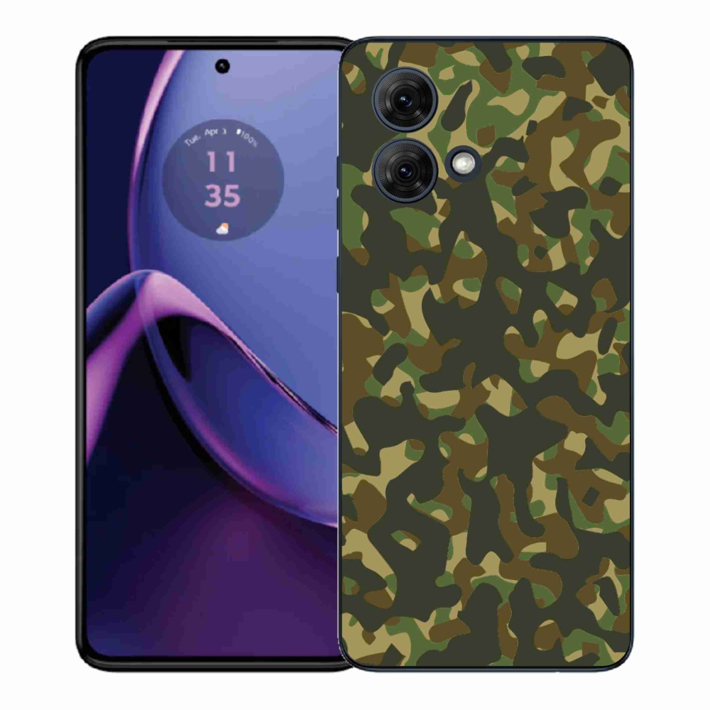 Gelový kryt mmCase na Motorola Moto G84 5G - maskáčový vzor 1