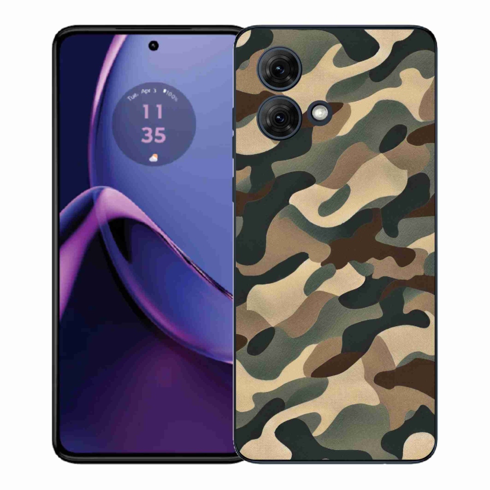 Gelový kryt mmCase na Motorola Moto G84 5G - maskáčový vzor 11