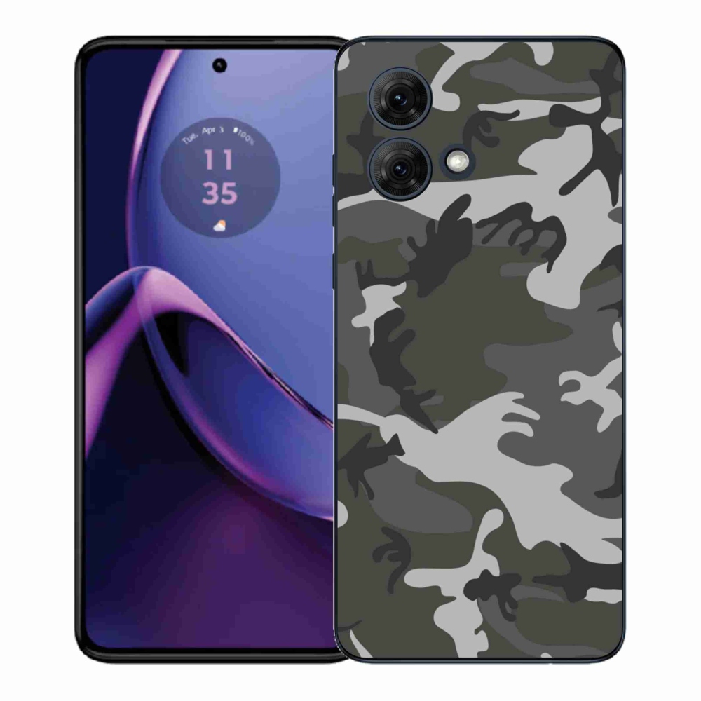 Gelový kryt mmCase na Motorola Moto G84 5G - maskáčový vzor