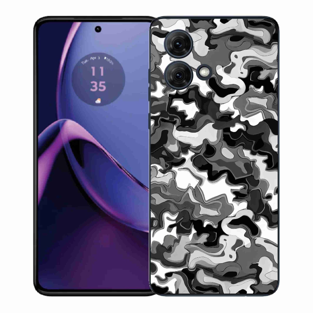 Gelový kryt mmCase na Motorola Moto G84 5G - maskáčový vzor 3