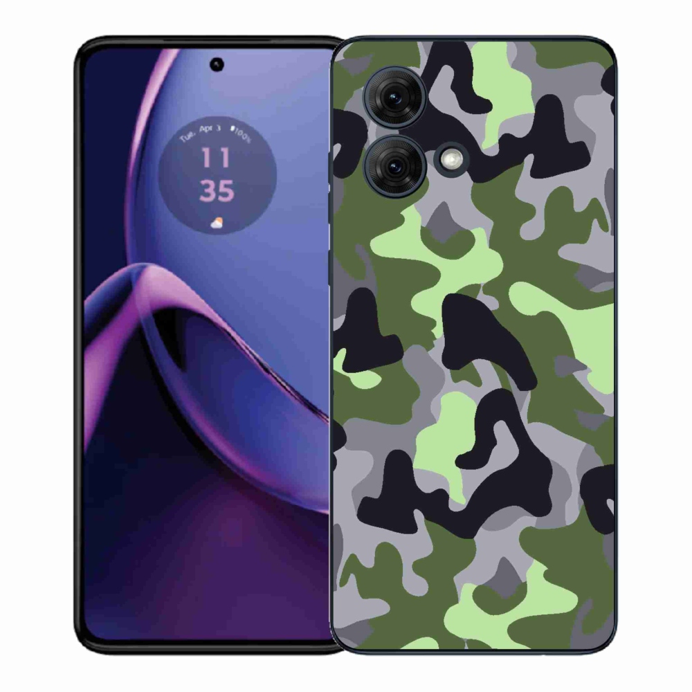 Gelový kryt mmCase na Motorola Moto G84 5G - maskáčový vzor 7