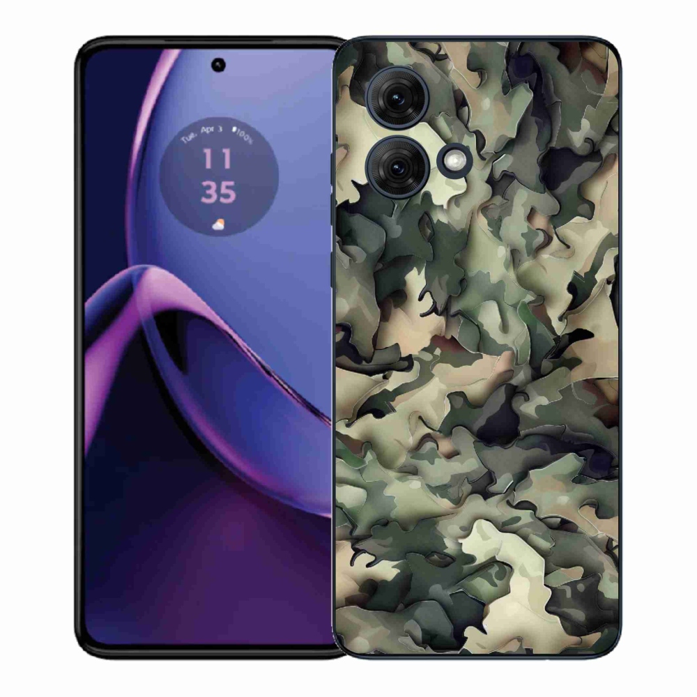 Gelový kryt mmCase na Motorola Moto G84 5G - maskáčový vzor 9