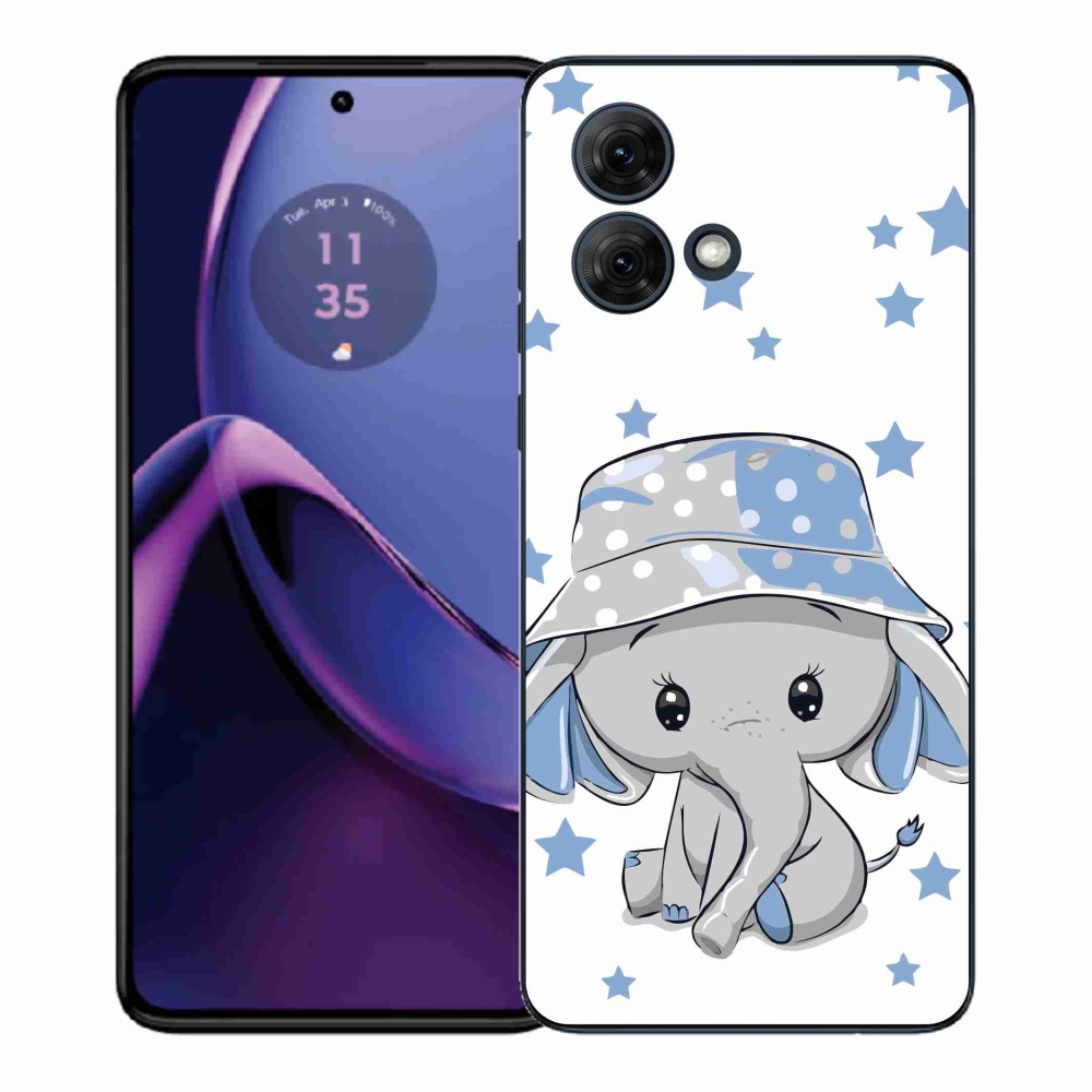 Gelový kryt mmCase na Motorola Moto G84 5G - modrý slon