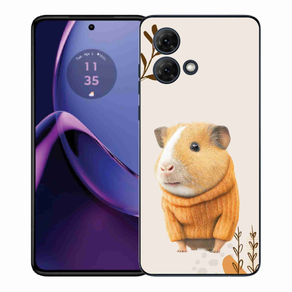 Gelový kryt mmCase na Motorola Moto G84 5G - morče ve svetru