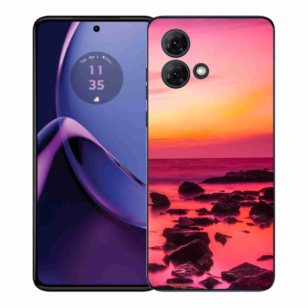 Gelový kryt mmCase na Motorola Moto G84 5G - moře a záře