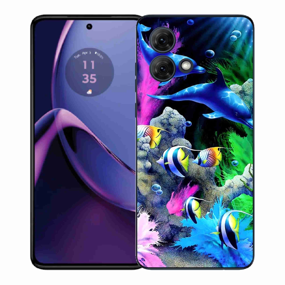 Gelový kryt mmCase na Motorola Moto G84 5G - mořský svět