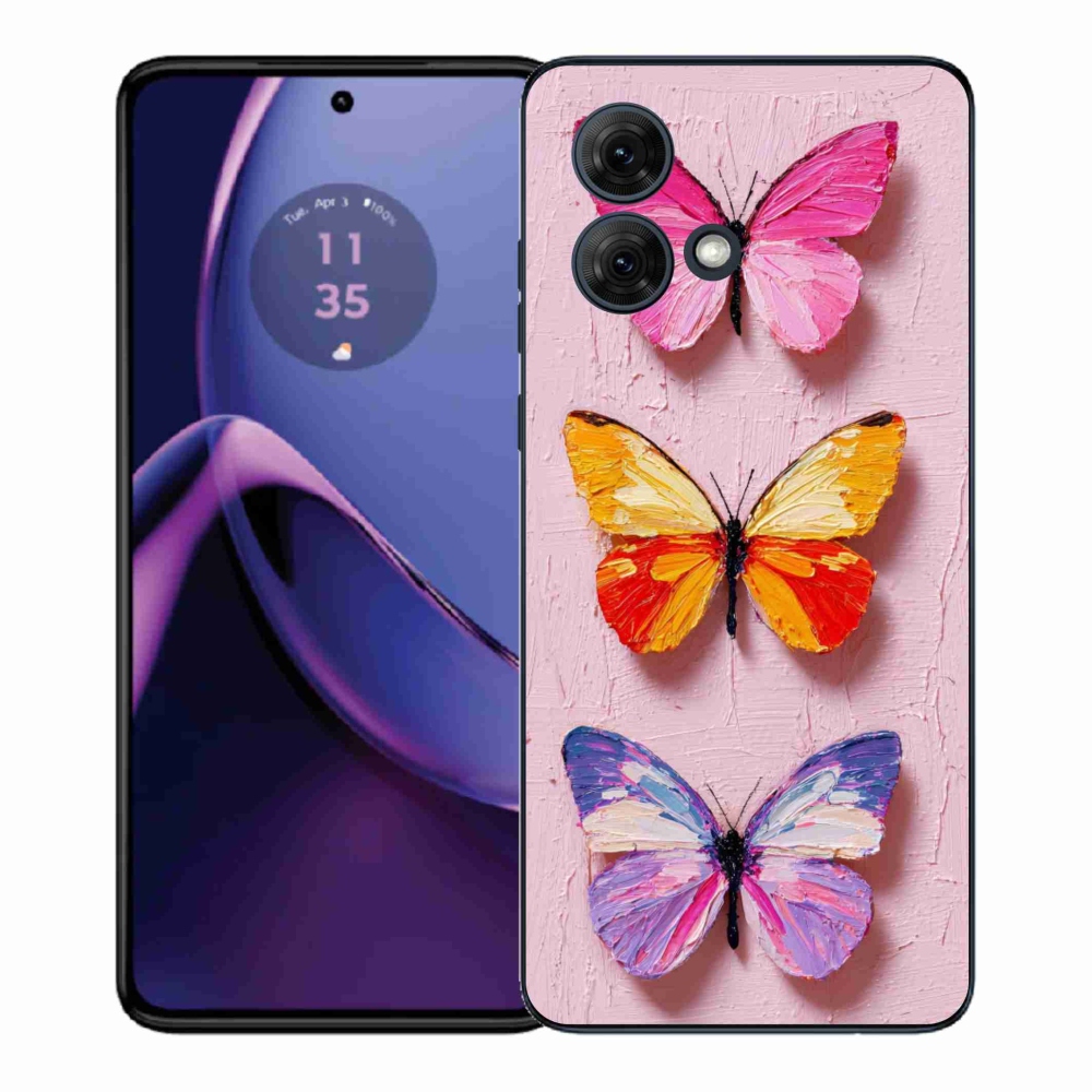 Gelový kryt mmCase na Motorola Moto G84 5G - motýlí trojice