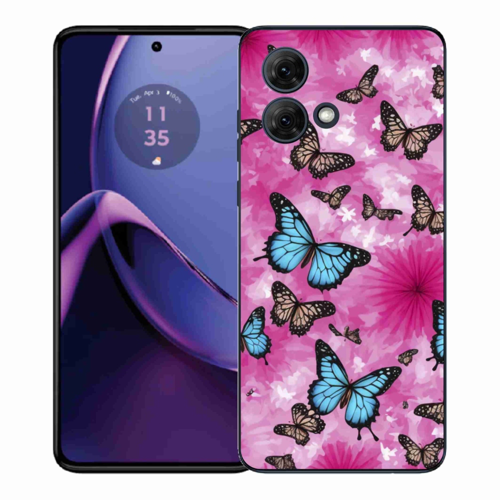 Gelový kryt mmCase na Motorola Moto G84 5G - motýlí zahrada