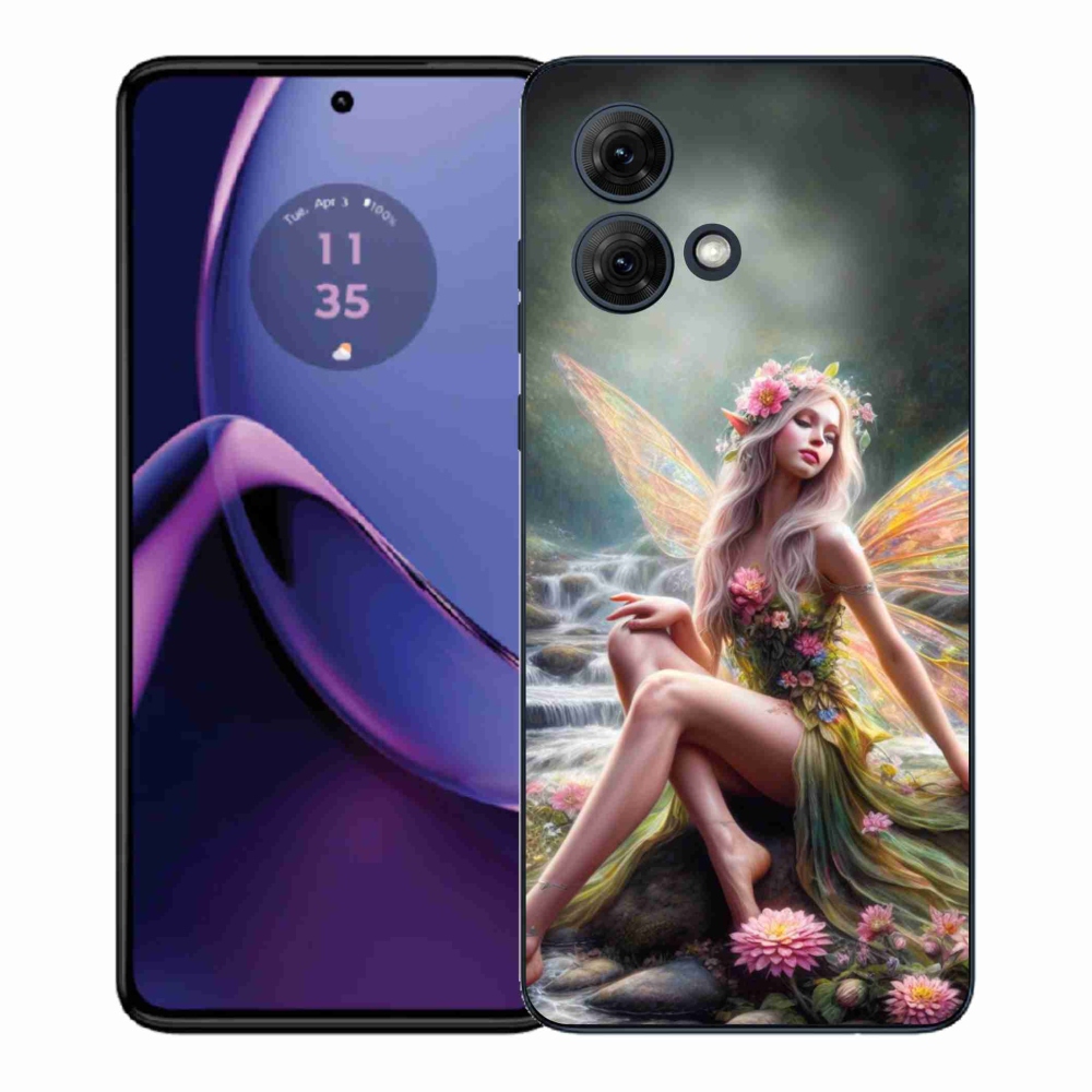 Gelový kryt mmCase na Motorola Moto G84 5G - motýlí žena 1