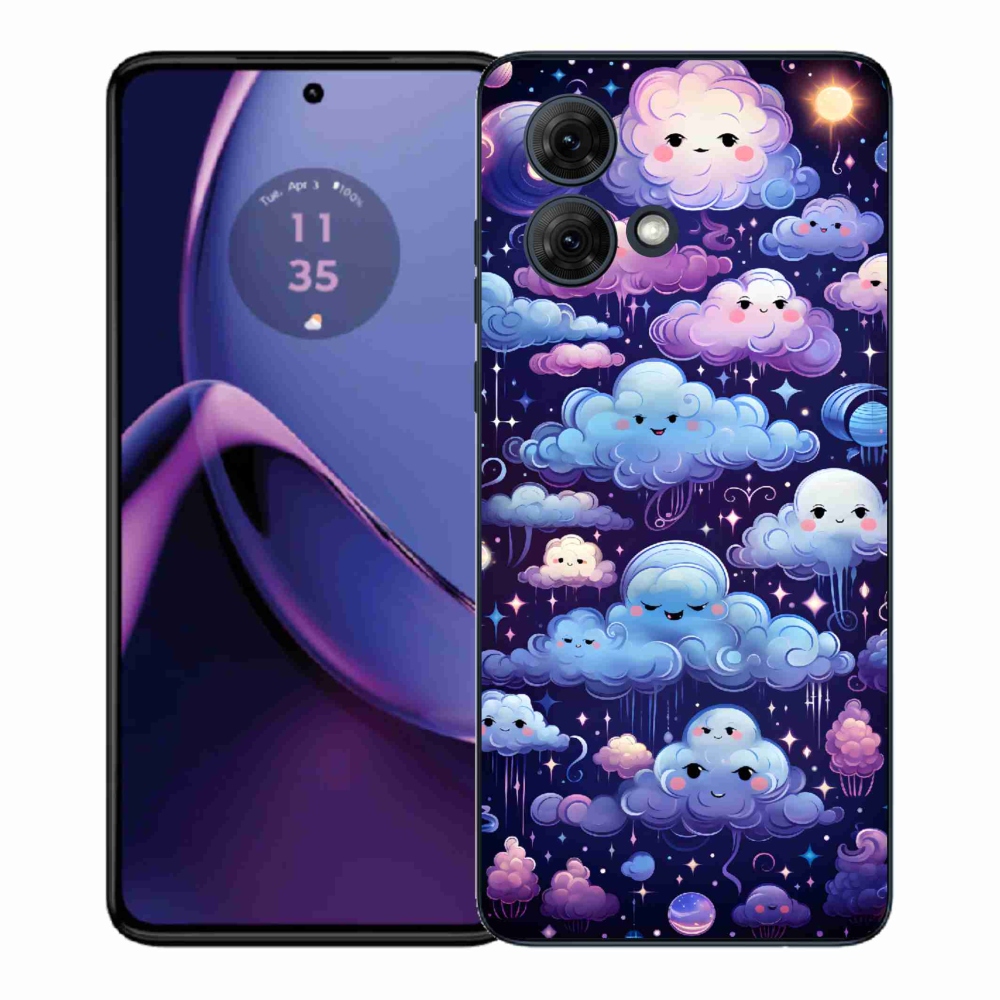 Gelový kryt mmCase na Motorola Moto G84 5G - mráčky