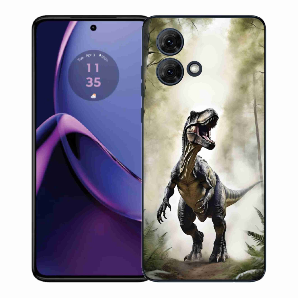 Gelový kryt mmCase na Motorola Moto G84 5G - naštvaný T-Rex