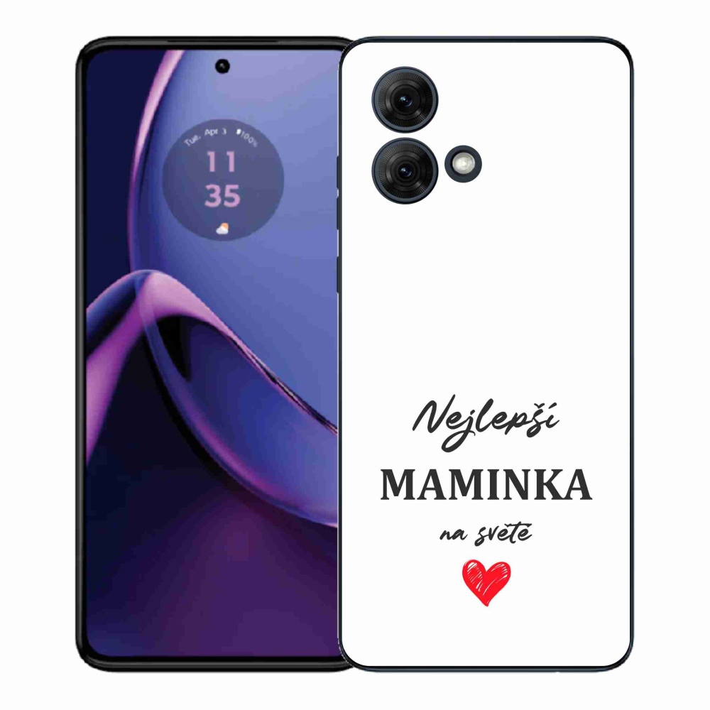 Gelový kryt mmCase na Motorola Moto G84 5G - nejlepší maminka 1 bílé pozadí