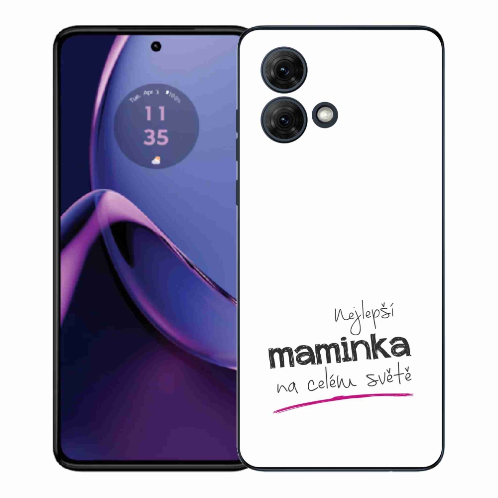 Gelový kryt mmCase na Motorola Moto G84 5G - nejlepší maminka 4 bílé pozadí
