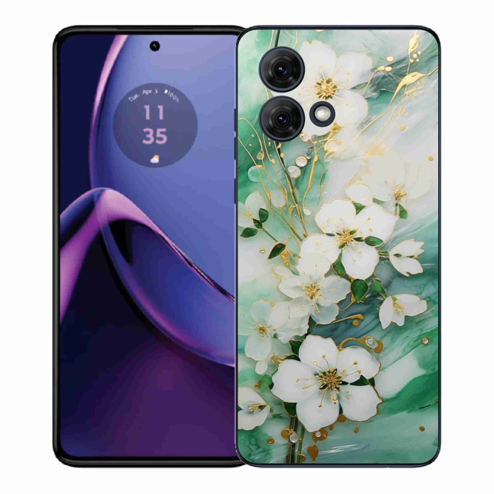 Gelový kryt mmCase na Motorola Moto G84 5G - něžné květy