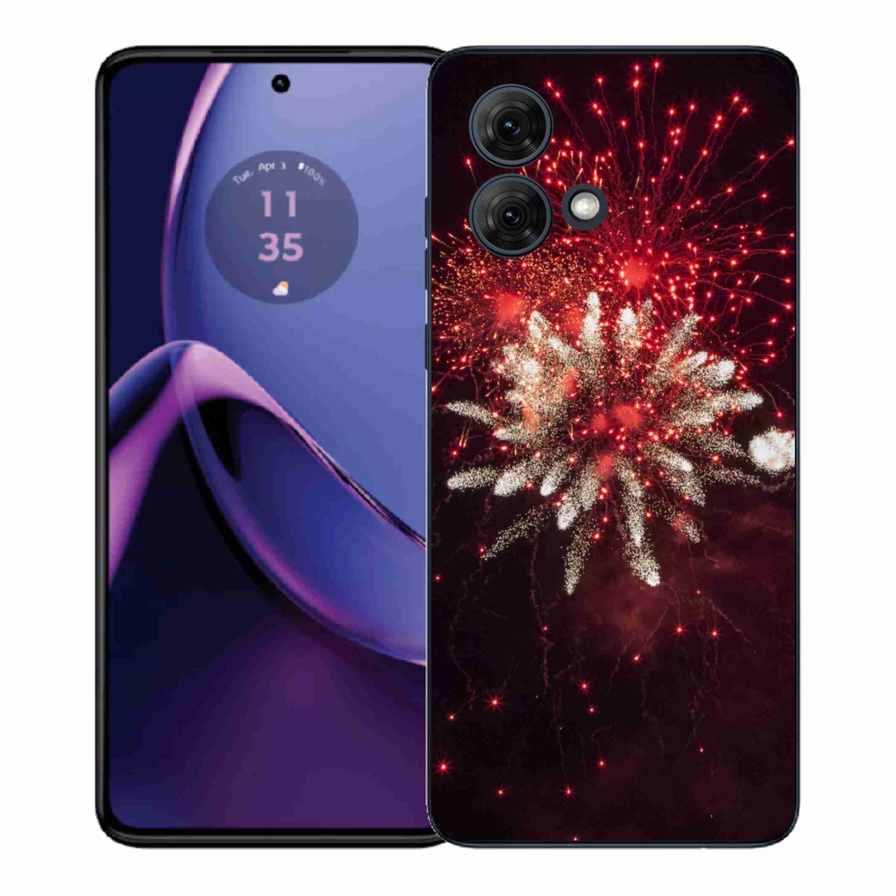 Gelový kryt mmCase na Motorola Moto G84 5G - ohňostroj