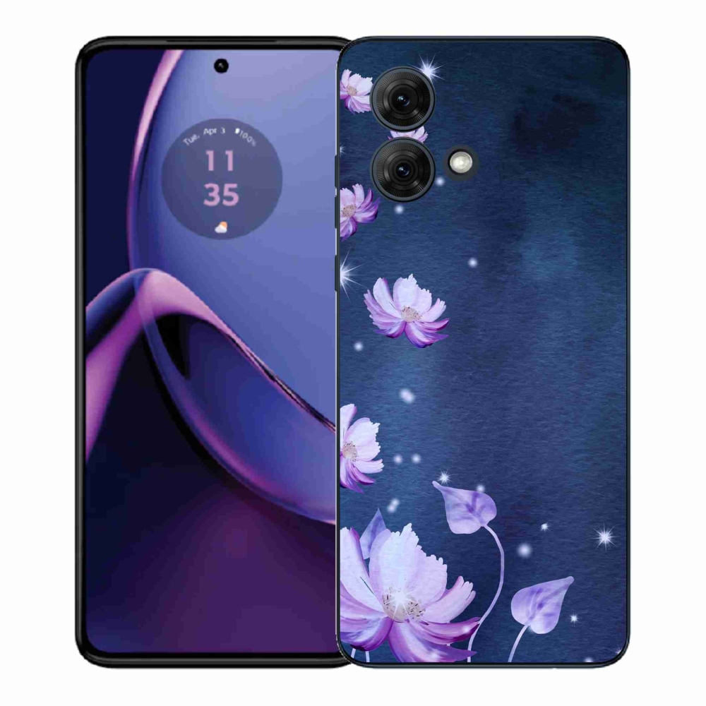 Gelový kryt mmCase na Motorola Moto G84 5G - padající květy