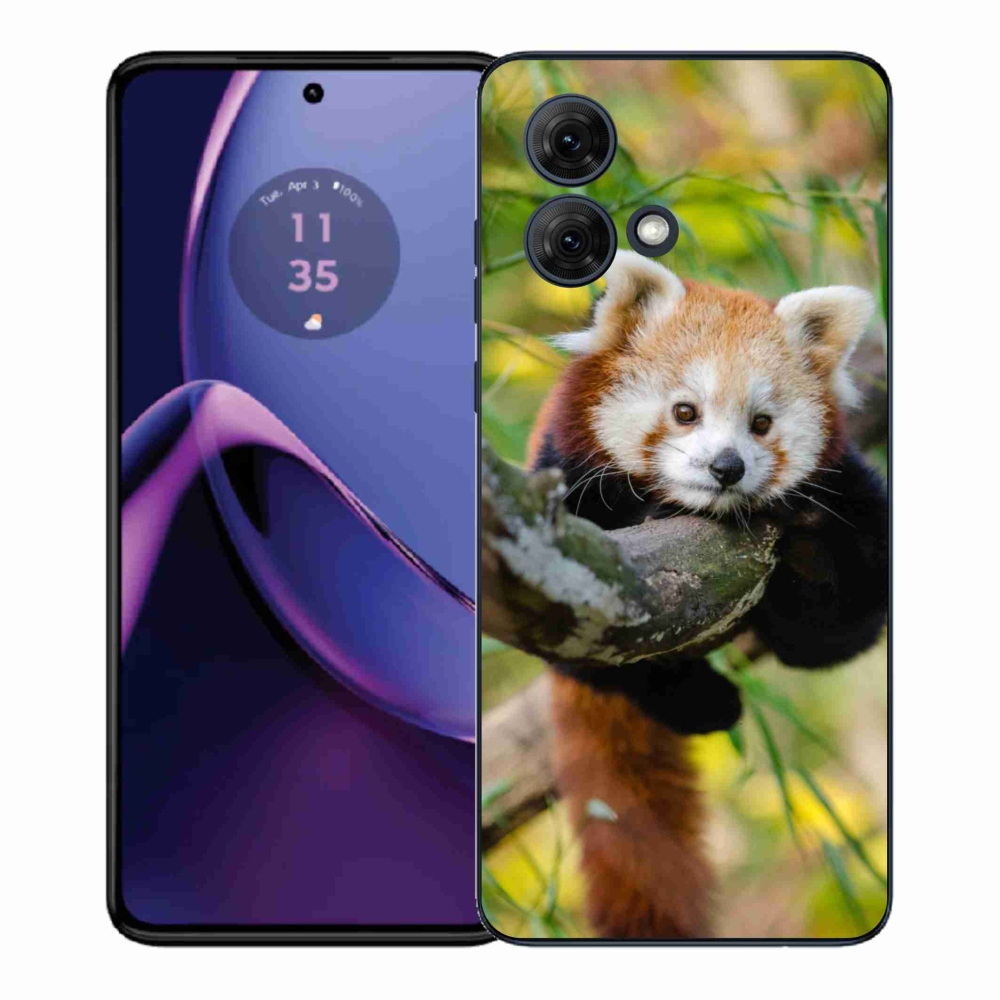 Gelový kryt mmCase na Motorola Moto G84 5G - panda červená