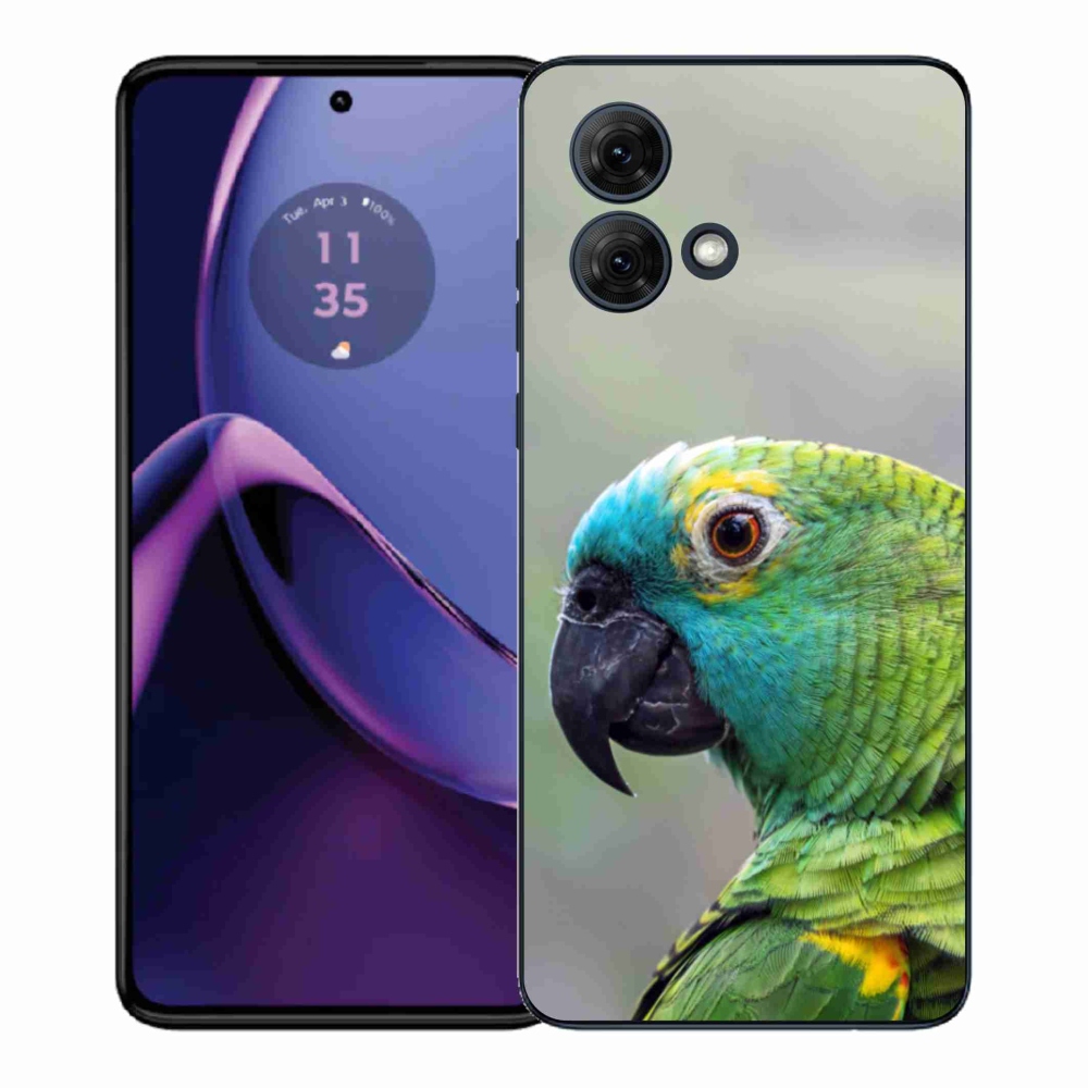 Gelový kryt mmCase na Motorola Moto G84 5G - papoušek amazoňan