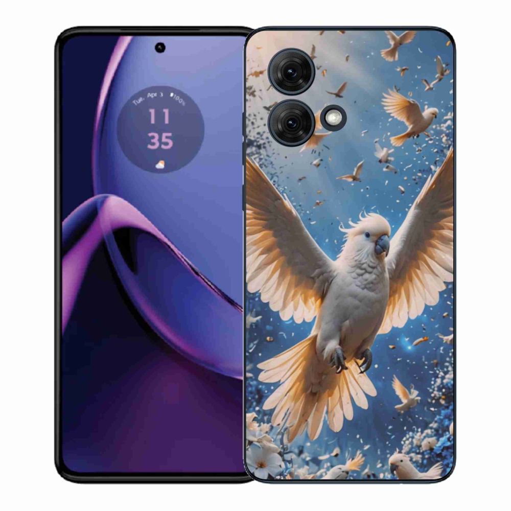 Gelový kryt mmCase na Motorola Moto G84 5G - papoušek kakadu