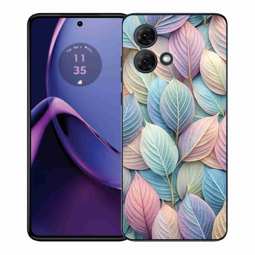 Gelový kryt mmCase na Motorola Moto G84 5G - pastelové listy