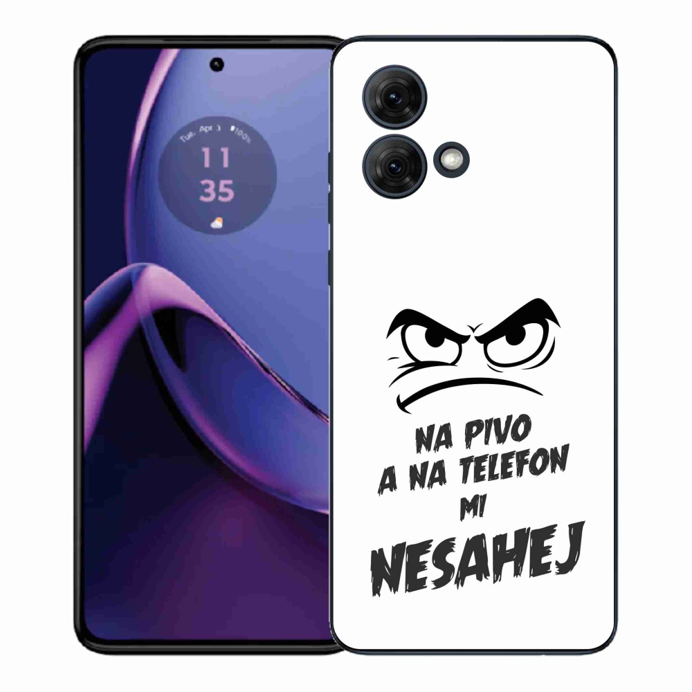 Gelový kryt mmCase na Motorola Moto G84 5G - pivní motiv 2 bílé pozadí