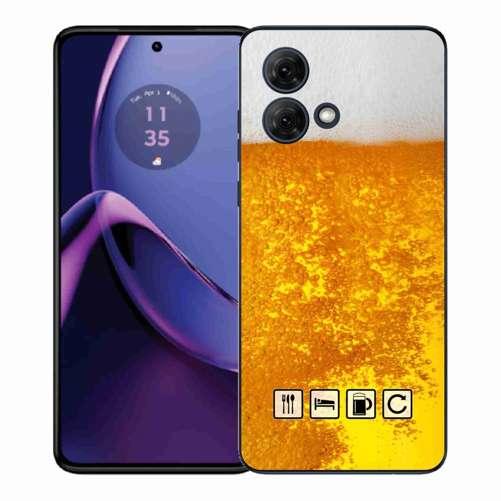 Gelový kryt mmCase na Motorola Moto G84 5G - pivní motiv 3