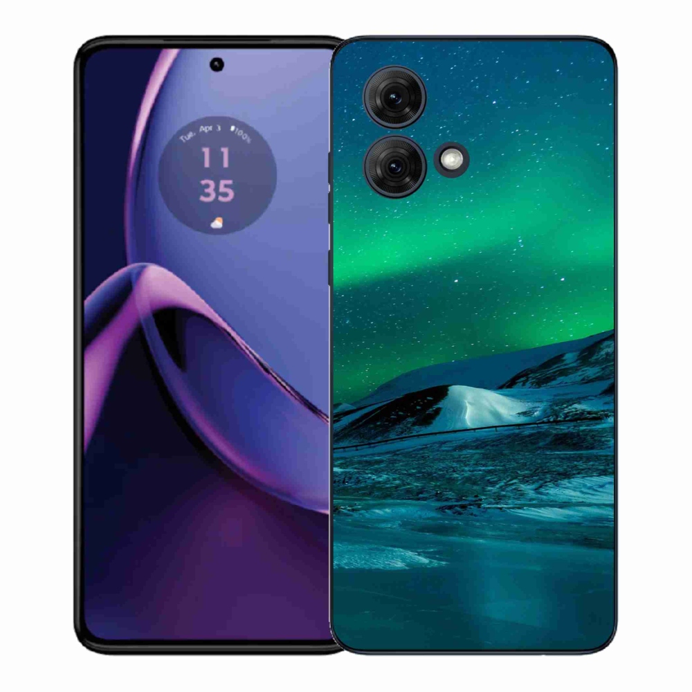 Gelový kryt mmCase na Motorola Moto G84 5G - polární záře