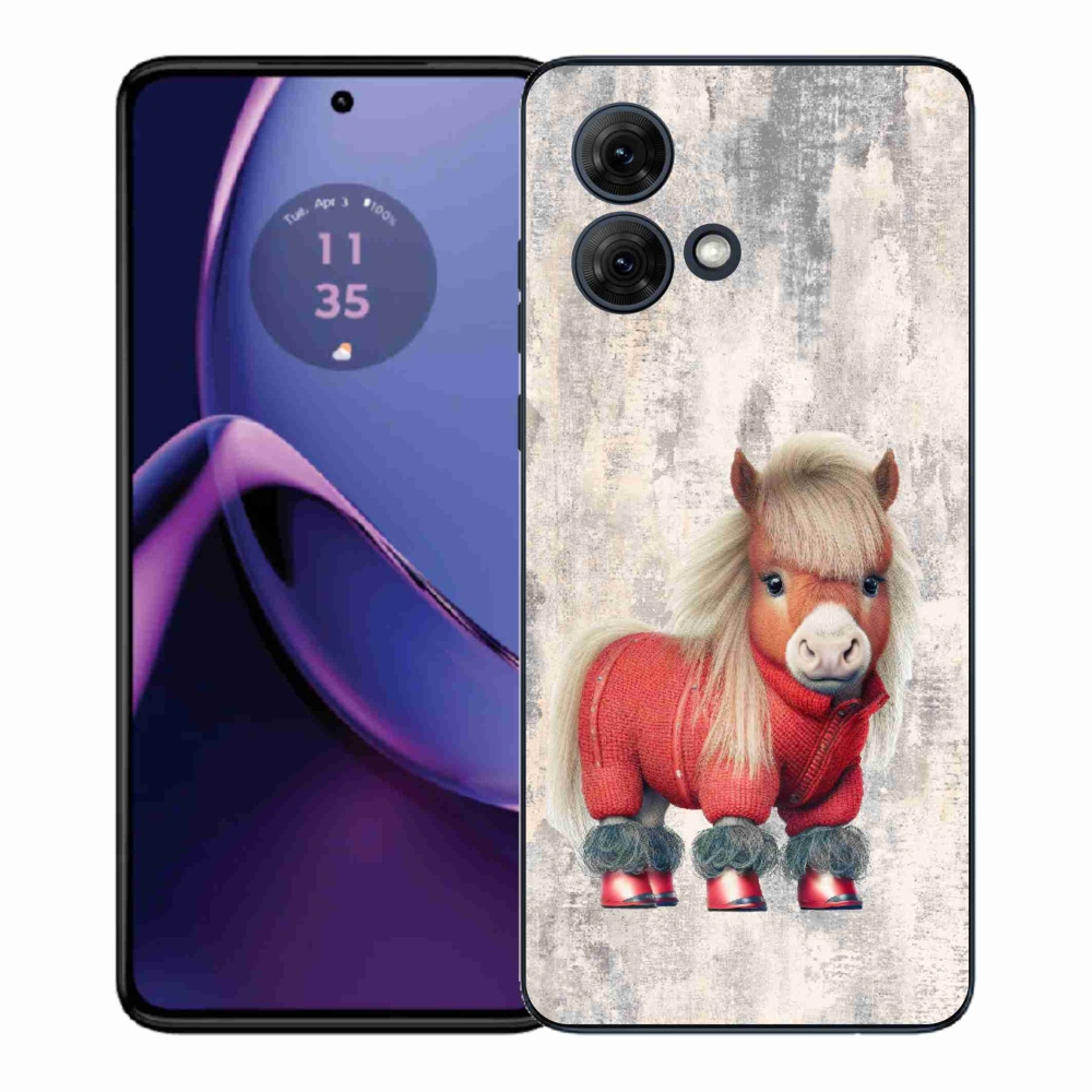 Gelový kryt mmCase na Motorola Moto G84 5G - poník ve svetru