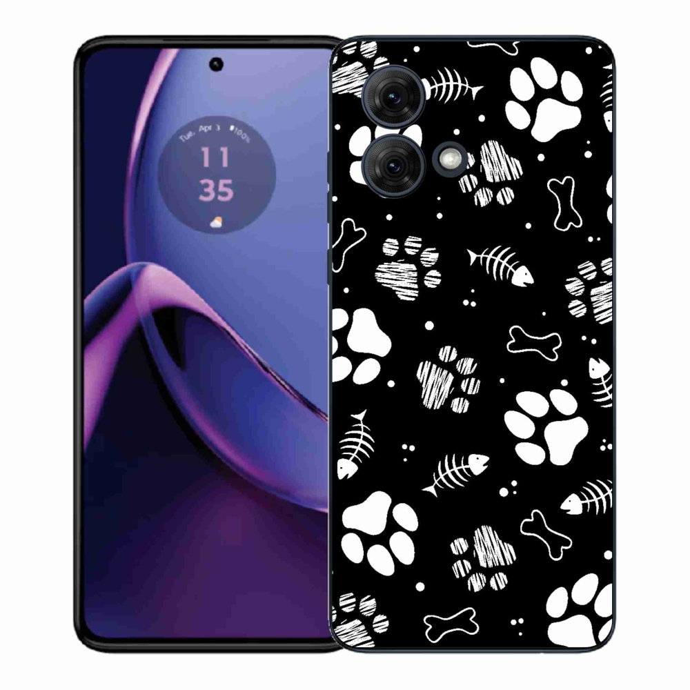 Gelový kryt mmCase na Motorola Moto G84 5G - psí tlapky
