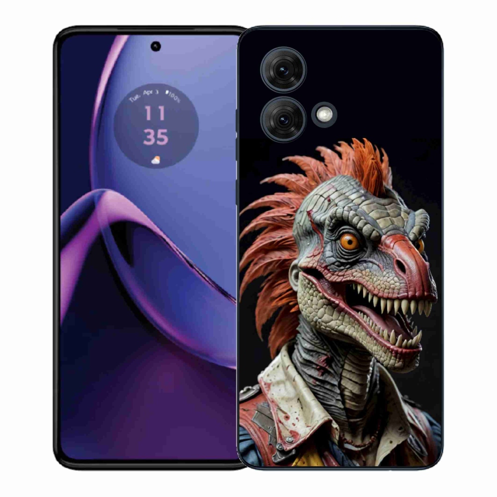 Gelový kryt mmCase na Motorola Moto G84 5G - punk dinosaurus