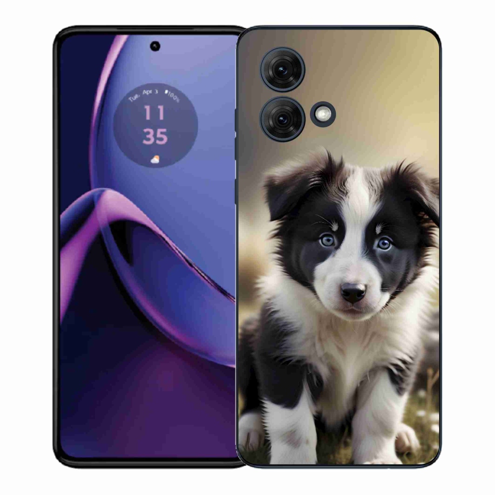 Gelový kryt mmCase na Motorola Moto G84 5G - roztomilá border kolie