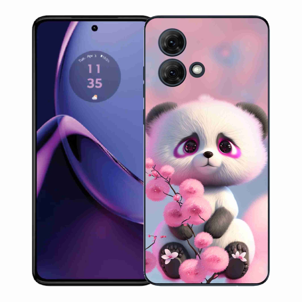 Gelový kryt mmCase na Motorola Moto G84 5G - roztomilá panda 1