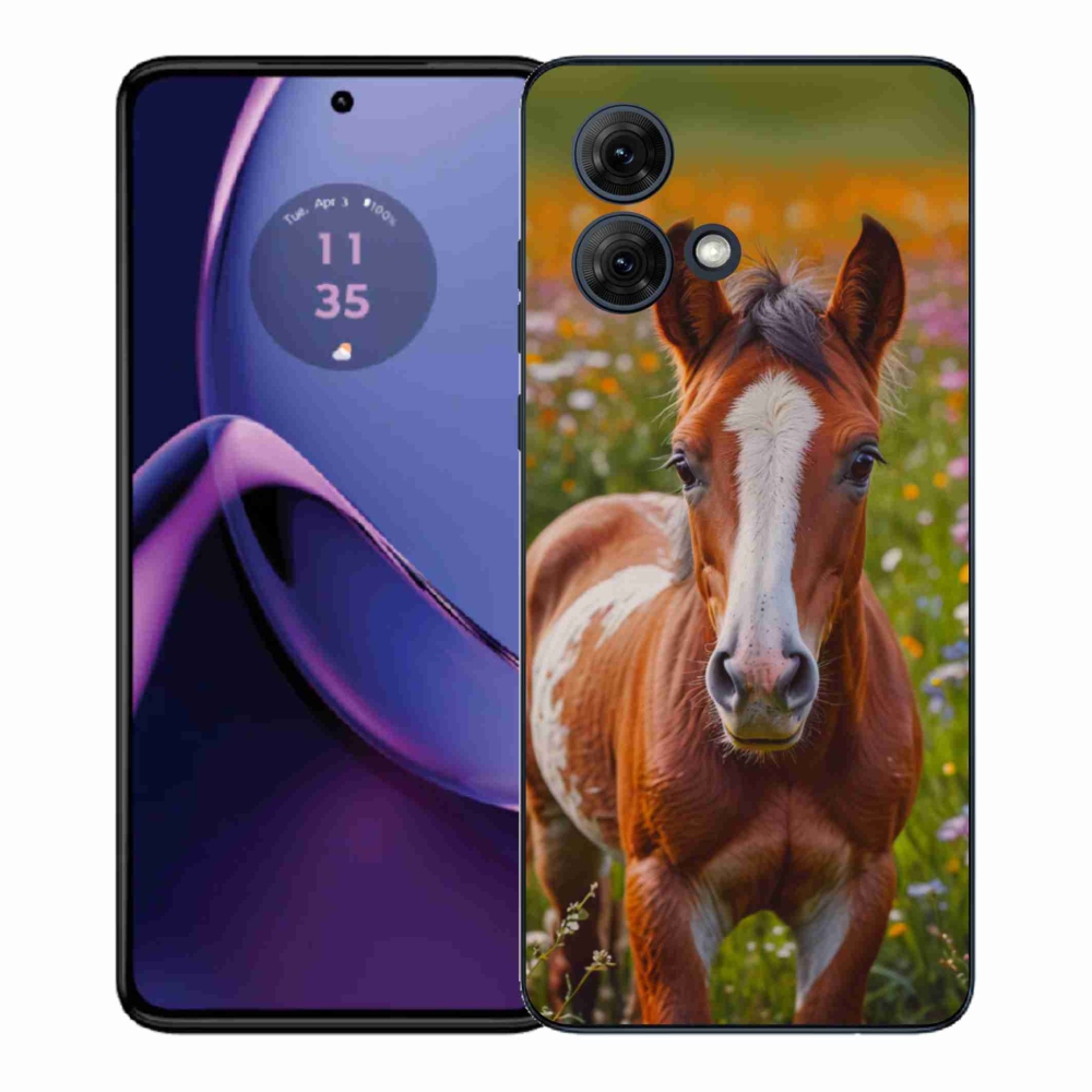 Gelový kryt mmCase na Motorola Moto G84 5G - roztomilé hříbě