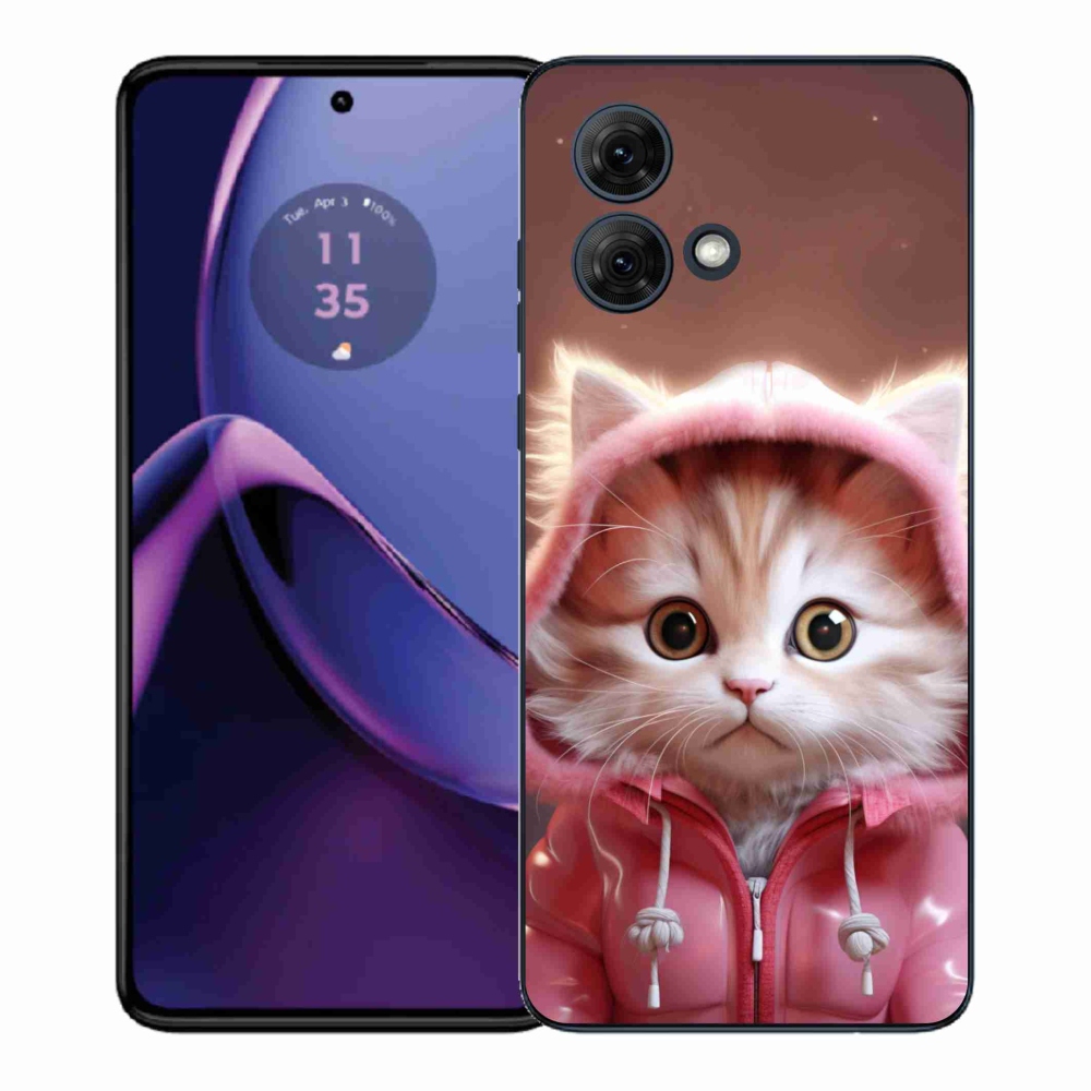 Gelový kryt mmCase na Motorola Moto G84 5G - roztomilé kotě 3