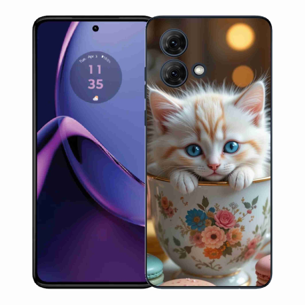 Gelový kryt mmCase na Motorola Moto G84 5G - roztomilé kotě 6