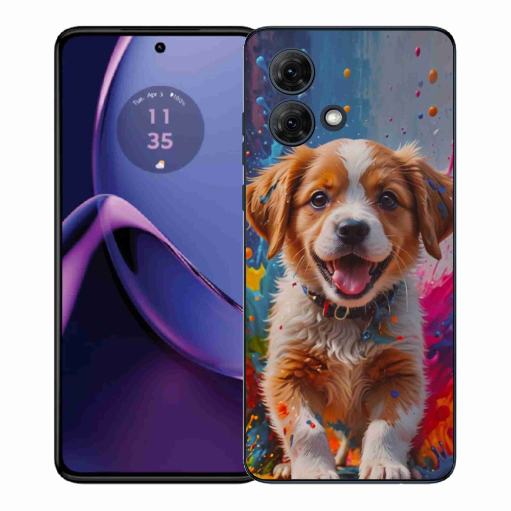 Gelový kryt mmCase na Motorola Moto G84 5G - roztomilé štěně 3