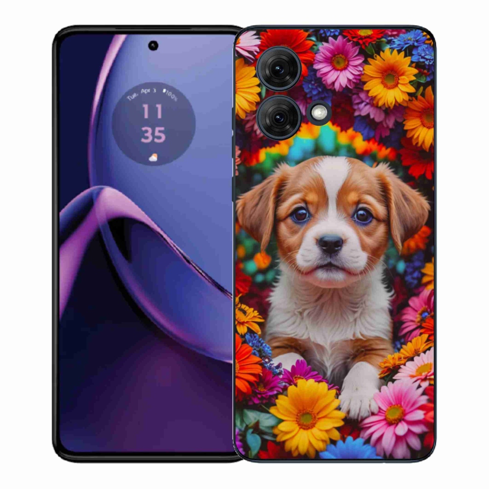 Gelový kryt mmCase na Motorola Moto G84 5G - roztomilé štěně