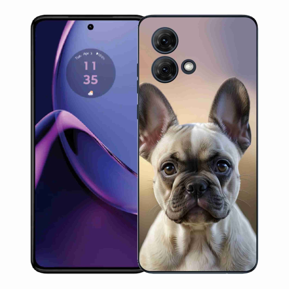 Gelový kryt mmCase na Motorola Moto G84 5G - roztomilý francouzský buldoček