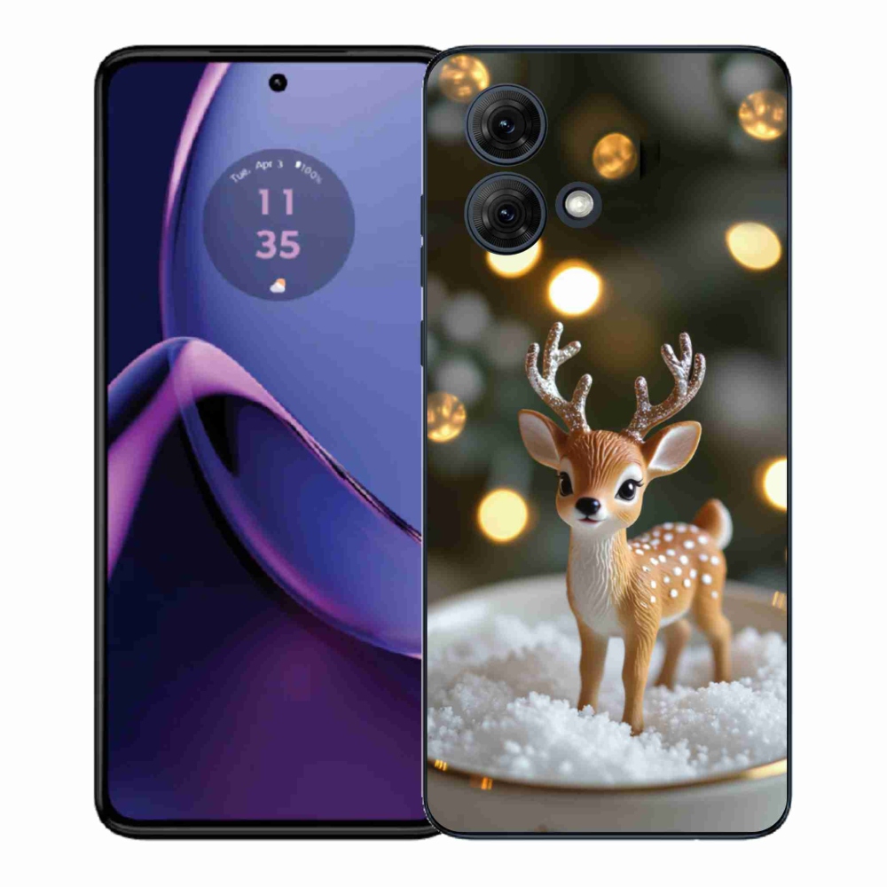Gelový kryt mmCase na Motorola Moto G84 5G - roztomilý vánoční jelen