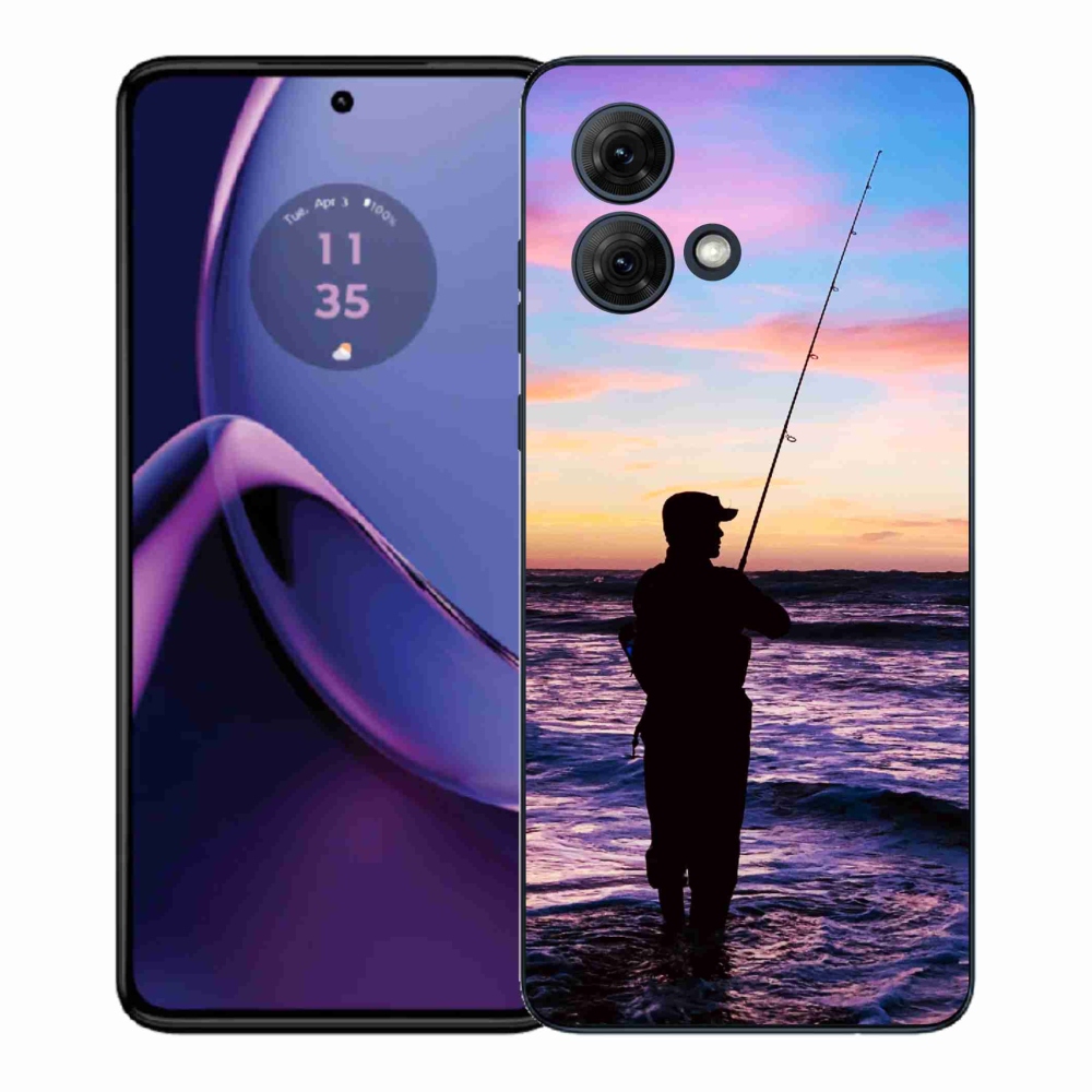 Gelový kryt mmCase na Motorola Moto G84 5G - rybaření 1